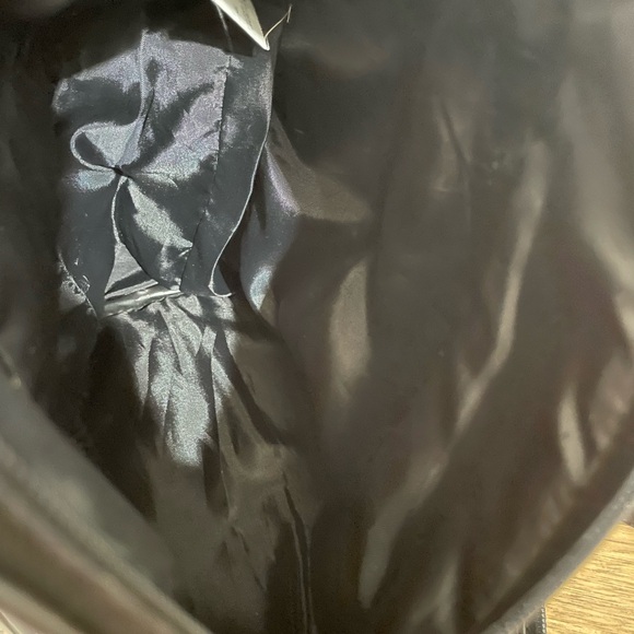 Vtg Smooth Leather Silver Accents Backpack Slingback Travel Minimalist Organizer - Picture 7 of 16